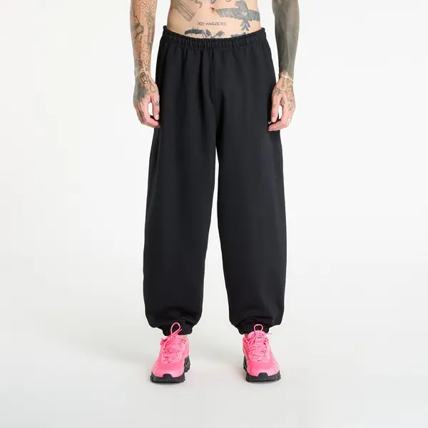 Nike Donji dio trenerke Nike Solo Swoosh Men's Cuffed Fleece Pants Black/ Black/ White XL