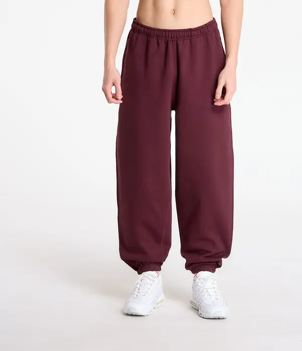Nike Donji dio trenerke Nike Solo Swoosh Men's Cuffed Fleece Pants Burgundy Crush/ Burgundy Crush/ White XXL