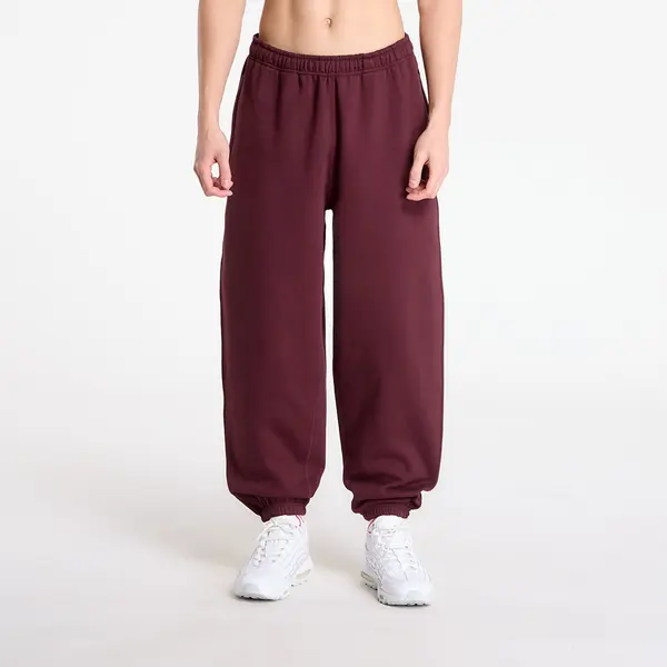 Nike Donji dio trenerke Nike Solo Swoosh Men's Cuffed Fleece Pants Burgundy Crush/ Burgundy Crush/ White XXL