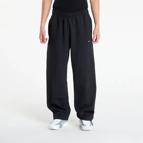 Nike Donji dio trenerke Nike Solo Swoosh Men's Fleece Open-Hem Pants Black/ Black/ White XL