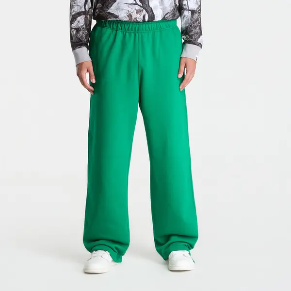 Nike Donji dio trenerke Nike Solo Swoosh Men's Fleece Open-Hem Pants Court Green/ Court Green/ White XS