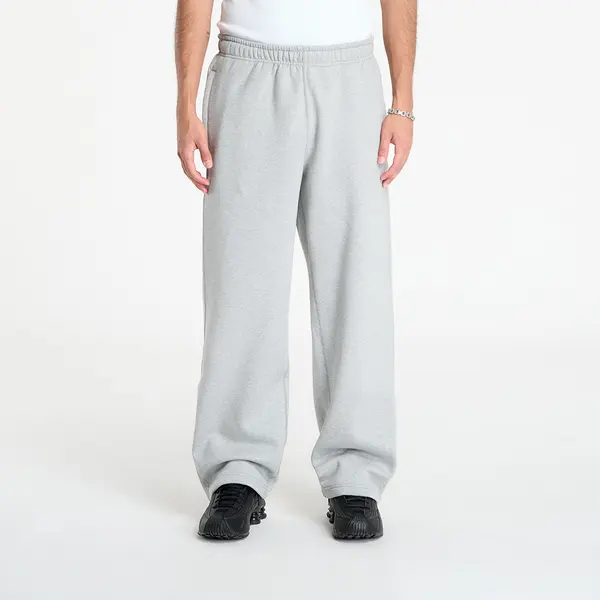 Nike Donji dio trenerke Nike Solo Swoosh Men's Fleece Open-Hem Pants Dk Grey Heather/ Lt Smoke Grey/ White M