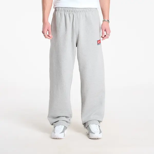 Nike Donji dio trenerke Nike Solo Swoosh Men's Fleece Open-Hem Pants Dk Grey Heather/ White XL