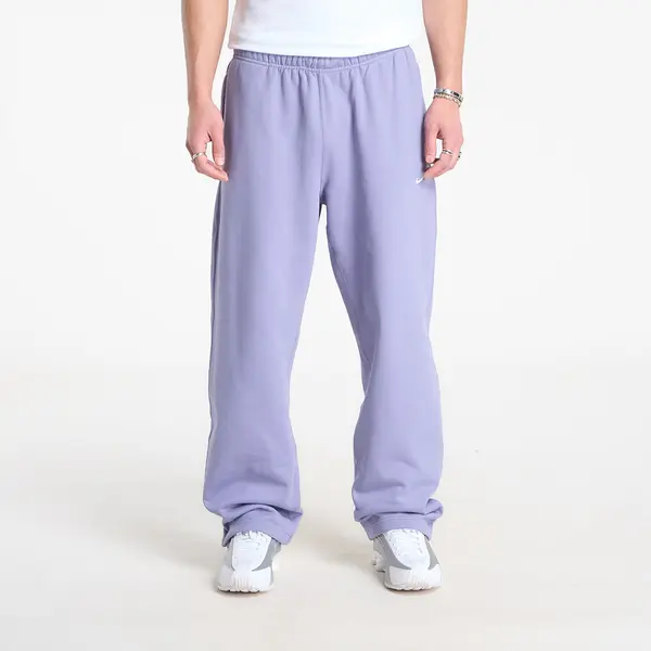 Nike Donji dio trenerke Nike Solo Swoosh Men's Fleece Open-Hem Pants Iron Purple/ White L
