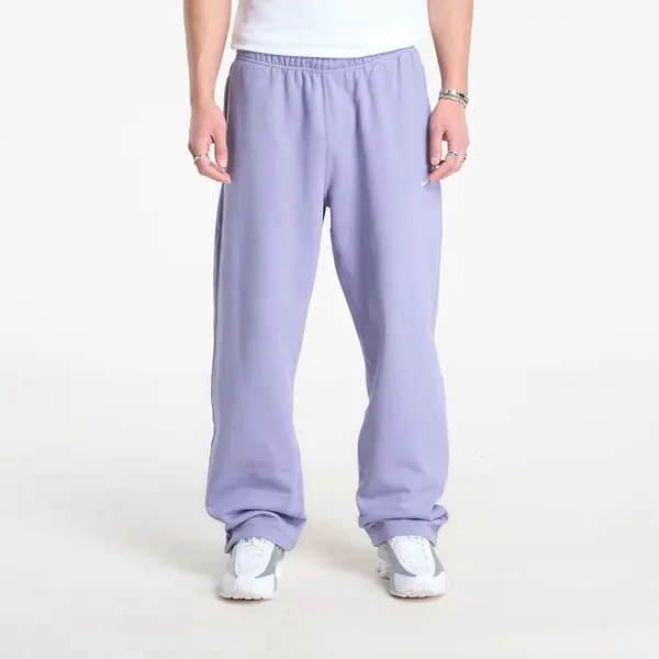 Nike Donji dio trenerke Nike Solo Swoosh Men's Fleece Open-Hem Pants Iron Purple/ White XS