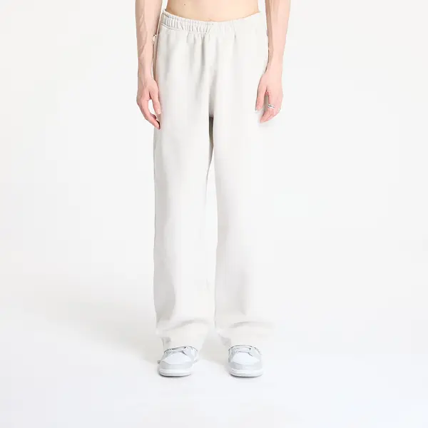 Nike Donji dio trenerke Nike Solo Swoosh Men's Open-Hem Fleece Pants Light Bone/ White L