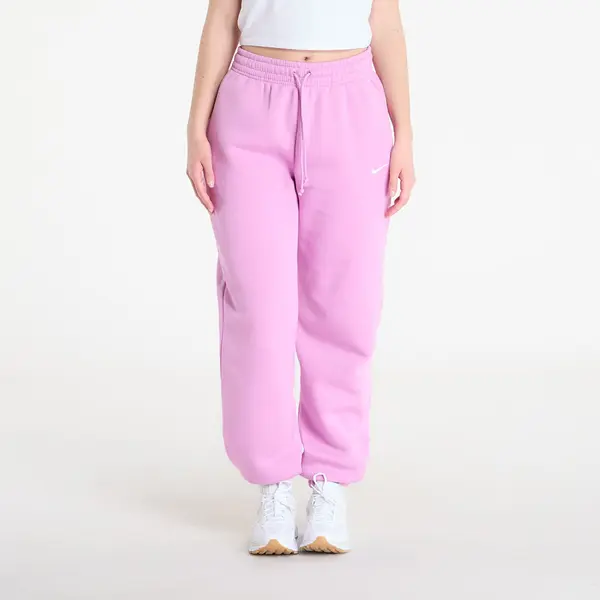 Nike Donji dio trenerke Nike Sportswear Phoenix Fleece Women's High-Waisted Oversized Sweatpants Lt Magenta/ Sail L
