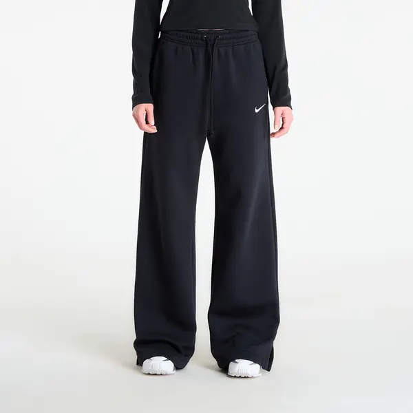 Nike Donji dio trenerke Nike Sportswear Phoenix Fleece Women's High-Waisted Wide-Leg Pants Black/ Sail L