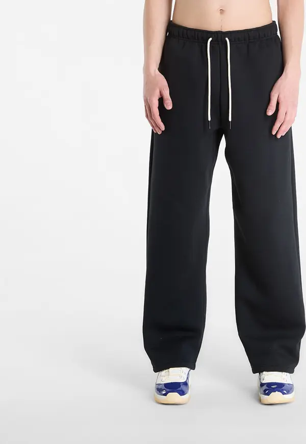 Nike Donji dio trenerke Nike Standard Issue Men's Therma-FIT Brushed Open-Hem Basketball Pants Black/ Pale Ivory XXL
