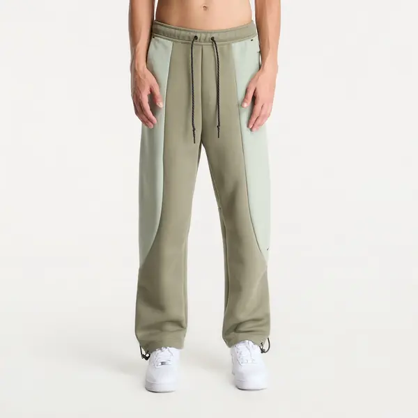 Nike Donji dio trenerke Nike Tech Men's Color-Block Open-Hem Fleece Pants Silver Sage/ Jade Horizon/ Black XS
