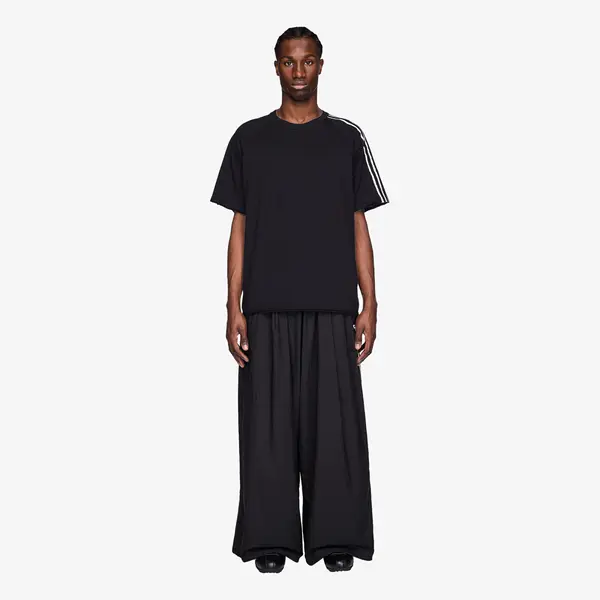 Y-3 Donji dio trenerke Y-3 Raw Edge 3 Stripes Wide Tracksuit Bottoms Black L