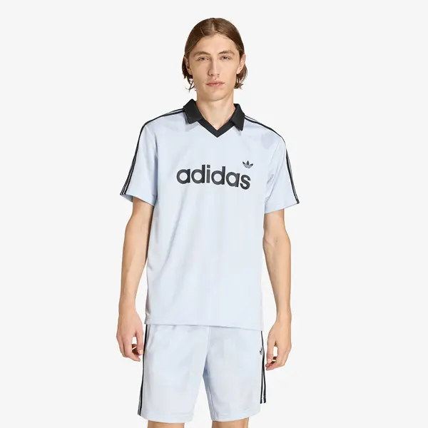 adidas Originals Dres adidas Archive Collar Engineered Jersey Crystal Sky XL