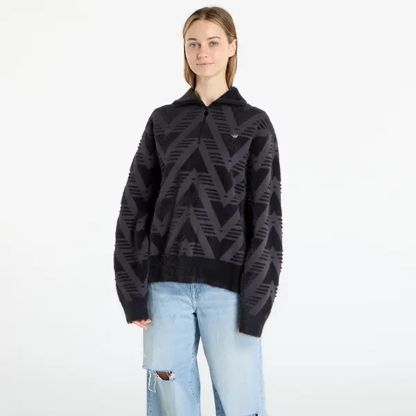 adidas Originals Dres adidas Knitted Half-Zip Sweater Black L