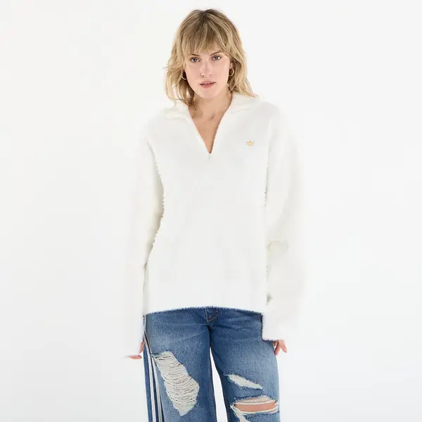 adidas Originals Dres adidas Knitted Half-Zip Sweater Off White S