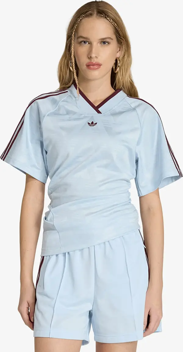adidas Originals Dres adidas Rouched Football Jersey Crystal Sky S