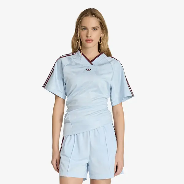 adidas Originals Dres adidas Rouched Football Jersey Crystal Sky S