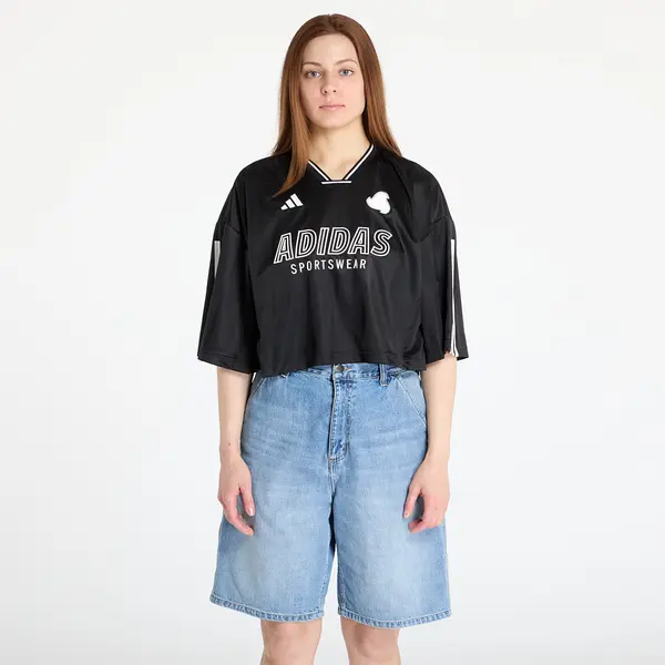 adidas Performance Dres adidas Tiro Cut 3 Stripes Oversized Mesh Jersey Black/ White L