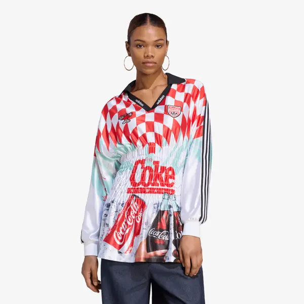 adidas Originals Dres adidas x Coca Cola Mash Up Smocked Jersey White/ Multicolor M