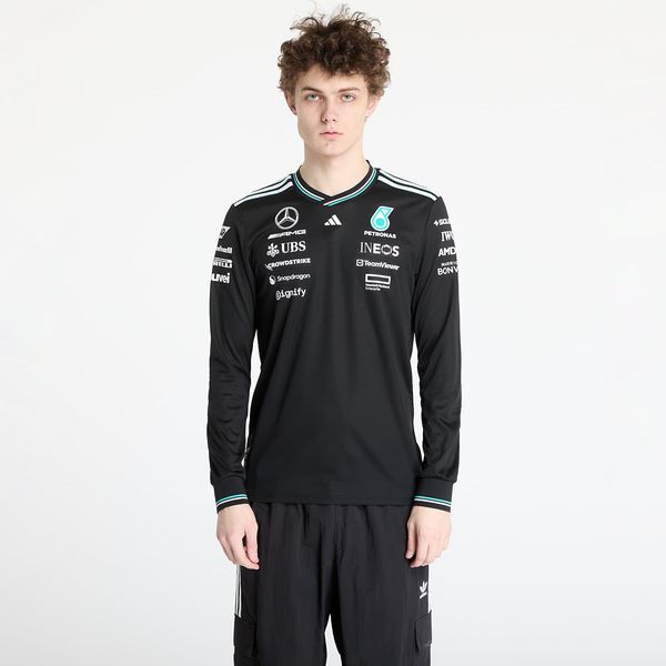 adidas Originals Dres adidas x Mercedes Amg Petronas Formula One Team Driver Authentic Long Sleeve Jersey Black/ Black/ White S