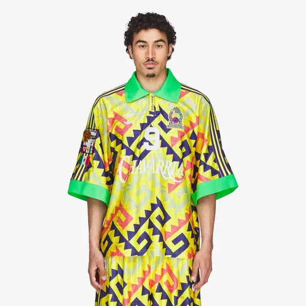 adidas Originals Dres adidas x Willy Chavarria Aop Goalkeeper Jersey Solar Lemon/ Pure Purple/ Solar Turbo L