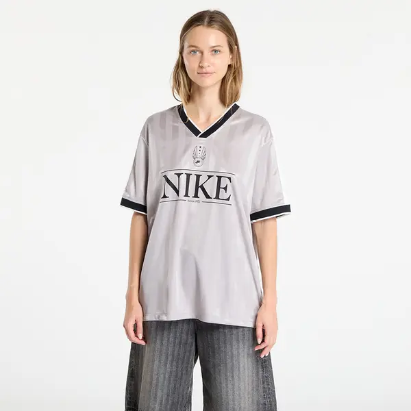 Nike Dres Nike Sportswear Women's V-Neck Jersey Top College Grey/ Sail/ Black/ Black XL