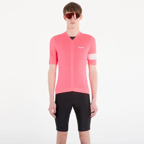 Rapha Dres Rapha Men's Core Lightweight Jersey High-Vis Pink/ White S