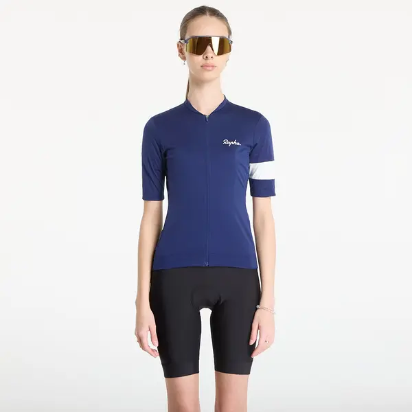 Rapha Dres Rapha Women's Core Jersey Blue/ White Stripe S
