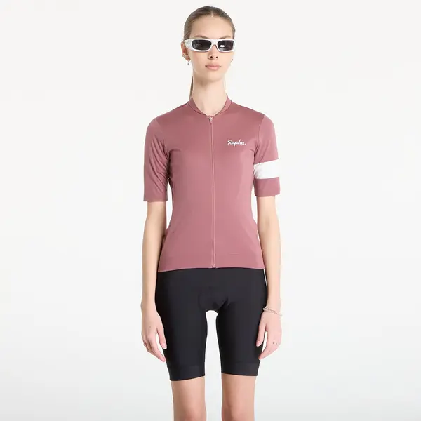 Rapha Dres Rapha Women's Core Jersey Rose Brown/ White XS