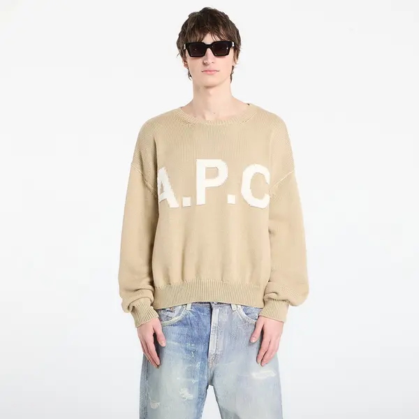 A.P.C. Džemper A.P.C. Logo Jumper UNISEX Beige XXL
