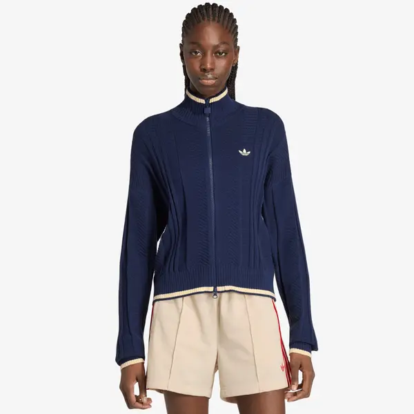 adidas Originals Džemper adidas Cable Knit Firebird Track Top Night Indigo S
