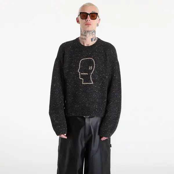 Brain Dead Džemper Brain Dead Logohead Alpaca Crewneck Sweater Char M