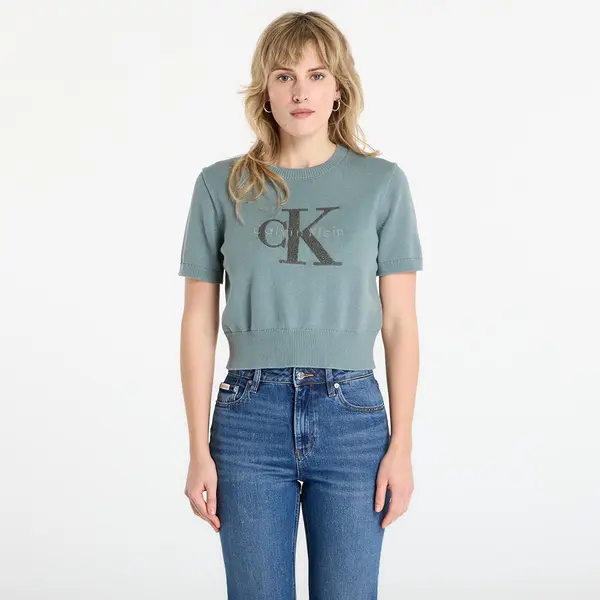 Calvin Klein Džemper Calvin Klein Jeans Chunky Cotton Graphic Sweater Grey XXS