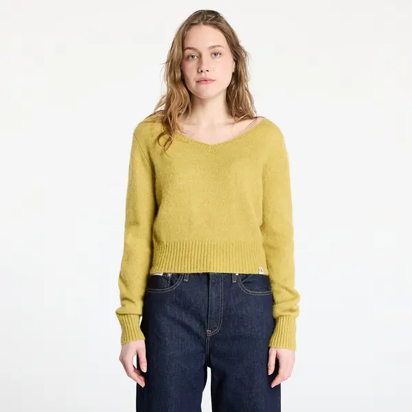 Calvin Klein Džemper Calvin Klein Jeans Fluffy Yarn V-Neck Sweater Green M