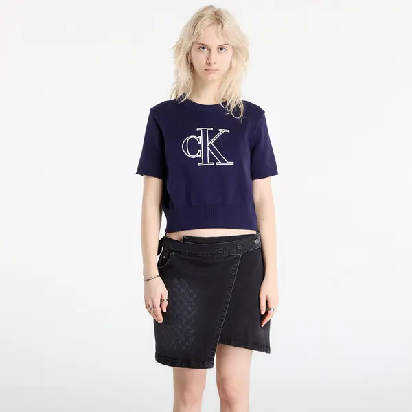 Calvin Klein Džemper Calvin Klein Jeans Logo Ss Top Sweater Purple L