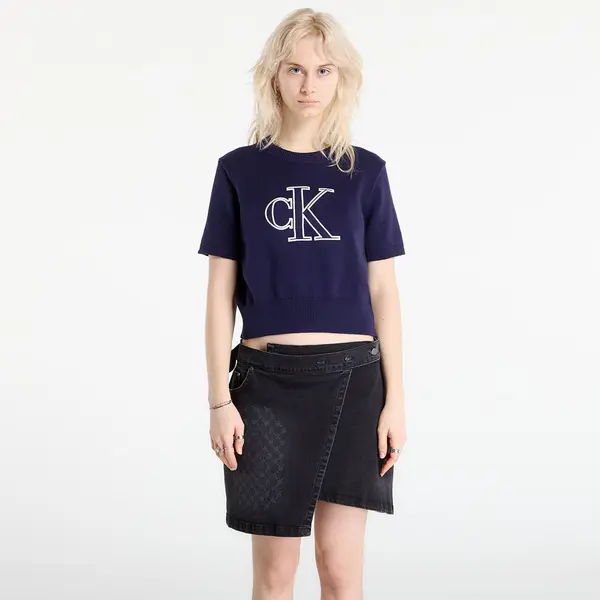 Calvin Klein Džemper Calvin Klein Jeans Logo Ss Top Sweater Purple M