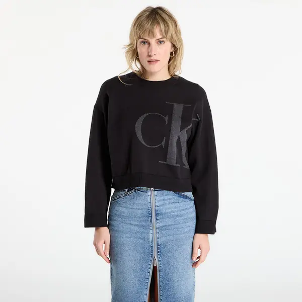 Calvin Klein Džemper Calvin Klein Jeans Long Sleeve Smooth Sweater Black M