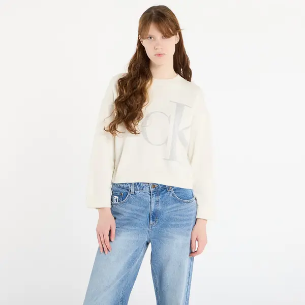 Calvin Klein Džemper Calvin Klein Jeans Long Sleeve Smooth Sweater White XXS