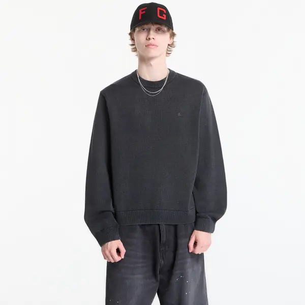 Carhartt WIP Džemper Carhartt WIP Kori Sweater UNISEX Black Garment Dyed XL