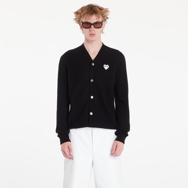 Comme des Garçons PLAY Džemper Comme des Garçons PLAY V-Neck Emblem Knit Cardigan UNISEX Black XS