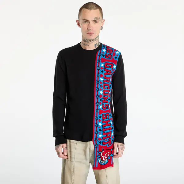 Comme des Garçons SHIRT Džemper Comme des Garçons SHIRT Soccer Scarf Knitted Sweater Black L