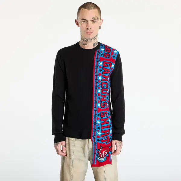 Comme des Garçons SHIRT Džemper Comme des Garçons SHIRT Soccer Scarf Knitted Sweater Black M