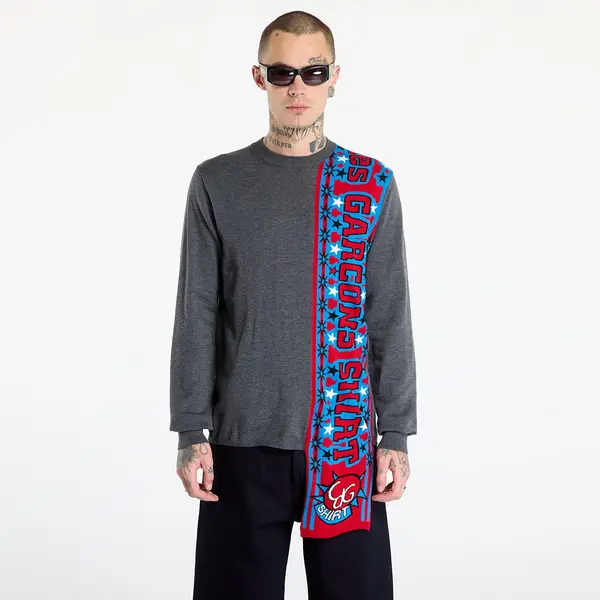 Comme des Garçons SHIRT Džemper Comme des Garçons SHIRT Soccer Scarf Knitted Sweater Grey XL