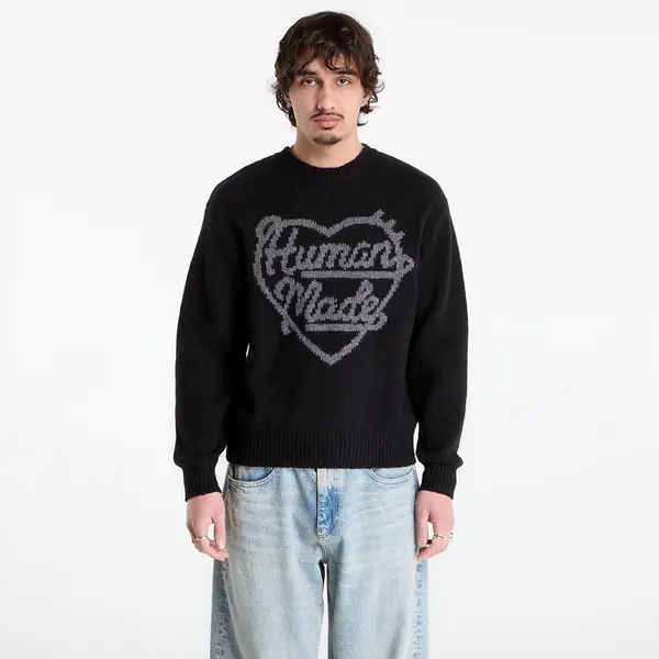 HUMAN MADE Džemper HUMAN MADE Heart Knit Sweater UNISEX Black S