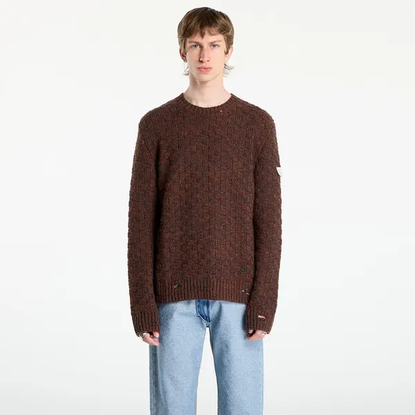 MM6 Džemper MM6 Maison Margiela Crewneck Dark Grey Melange/ Brown L