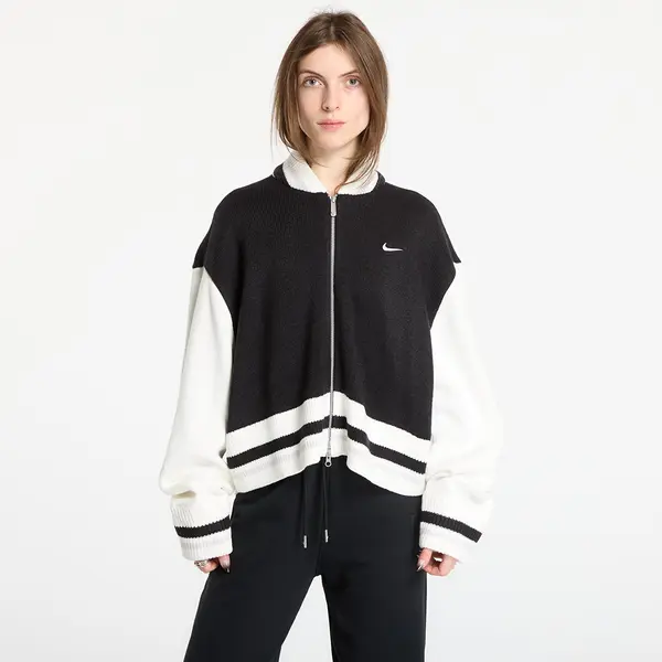 Nike Džemper Nike Sportswear Women's Cardigan Black/ Sail/ Vast Grey/ Sail M
