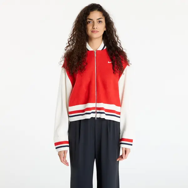 Nike Džemper Nike Sportswear Women's Cardigan University Red/ Sail/ Midnight Navy/ Sail L