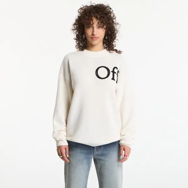 Off-White Džemper Off-White Bookish Shared Knit Crew UNISEX Ivory Black M