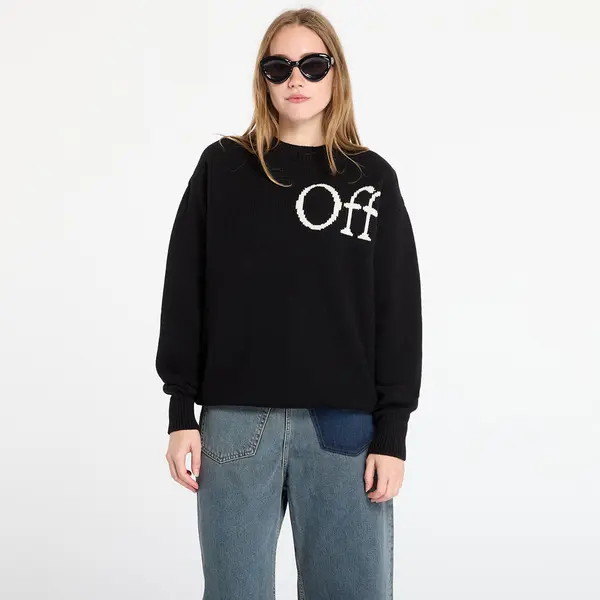 Off-White Džemper Off-White Bookish Shared Knit Crewneck Black/ White XS