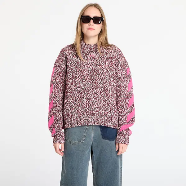 Off-White Džemper Off-White Mouline Arrow Knit Crewneck Red Dahlia M