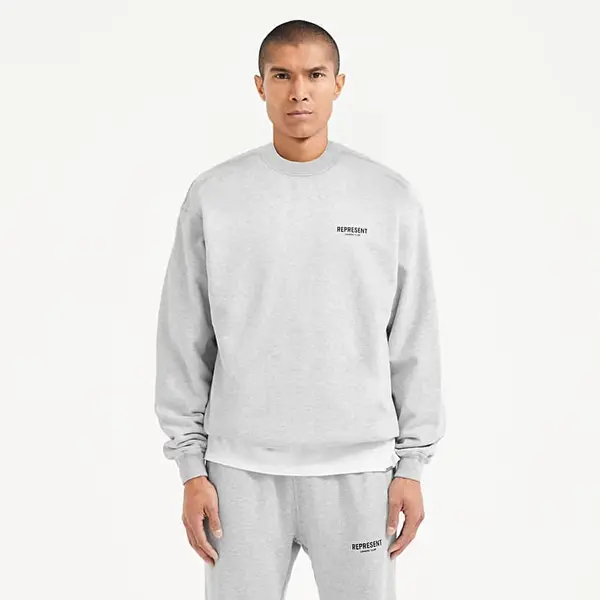 REPRESENT Džemper REPRESENT Owners Club Sweater Ash Grey/ Black L